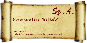 Szenkovics Anikó névjegykártya