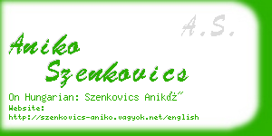 aniko szenkovics business card